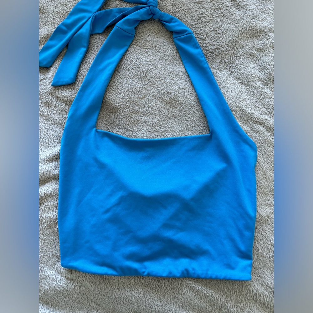 Garage Vibrant Blue Halter Top